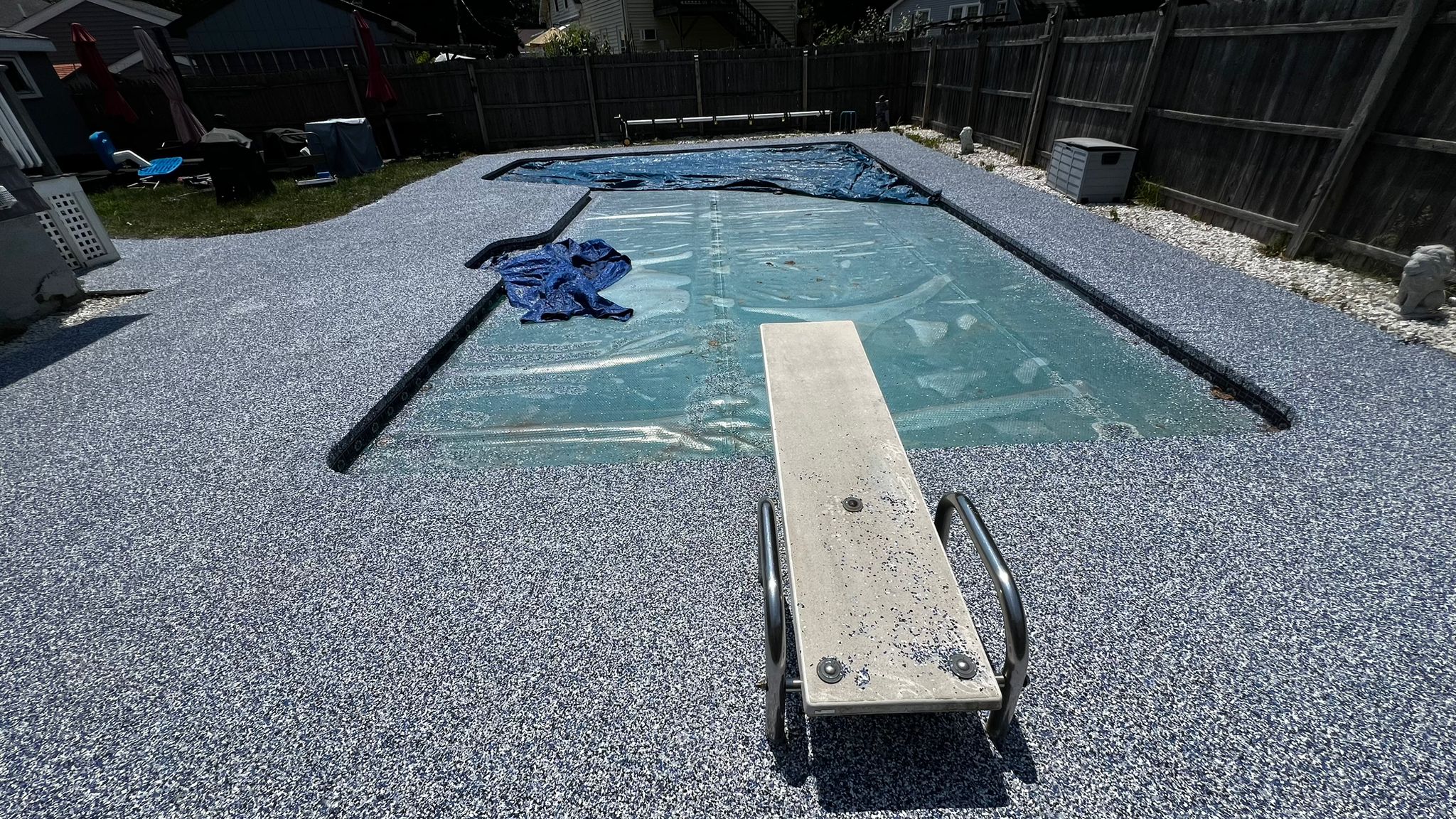 Backyard Pool Deck Resurfacing